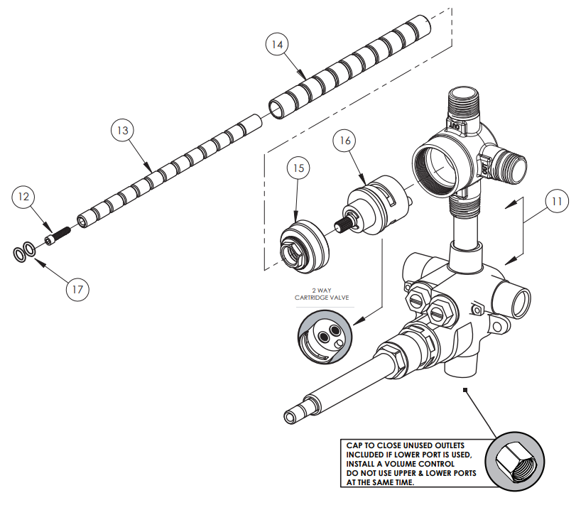 PHYLRICH Shop 1-2 Inch NEW Thermostatic Valve with 3 Way SHARED Diverter Instruction Manual  & troubleshooting 7